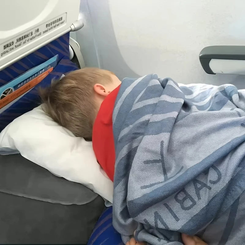 1 ALMOHADA INFLABLE PARA REPOSAPIÉS DE VIAJE, PORTÁTIL, AJUSTABLE, DE TRES CAPAS DE ALTURA, PARA REPOSAPIÉS, COJÍN PARA PIERNAS.