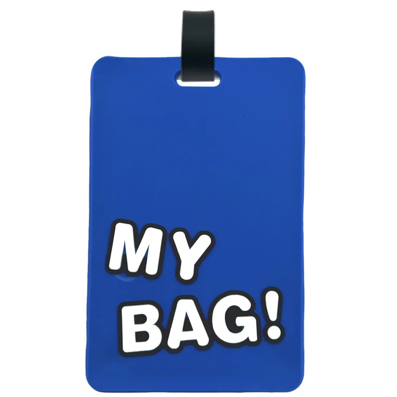 1/7PC PORTABLE TRAVEL ACCESSORIES LUGGAGE TRAVEL TAG SILICA GEL SUITCASE LABELS NAME ID ADDRESS TAGS BAGGAGE BOARDING TAG LABEL