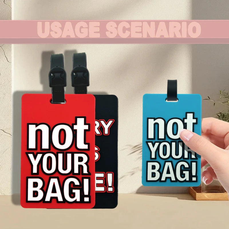 1/7PC PORTABLE TRAVEL ACCESSORIES LUGGAGE TRAVEL TAG SILICA GEL SUITCASE LABELS NAME ID ADDRESS TAGS BAGGAGE BOARDING TAG LABEL