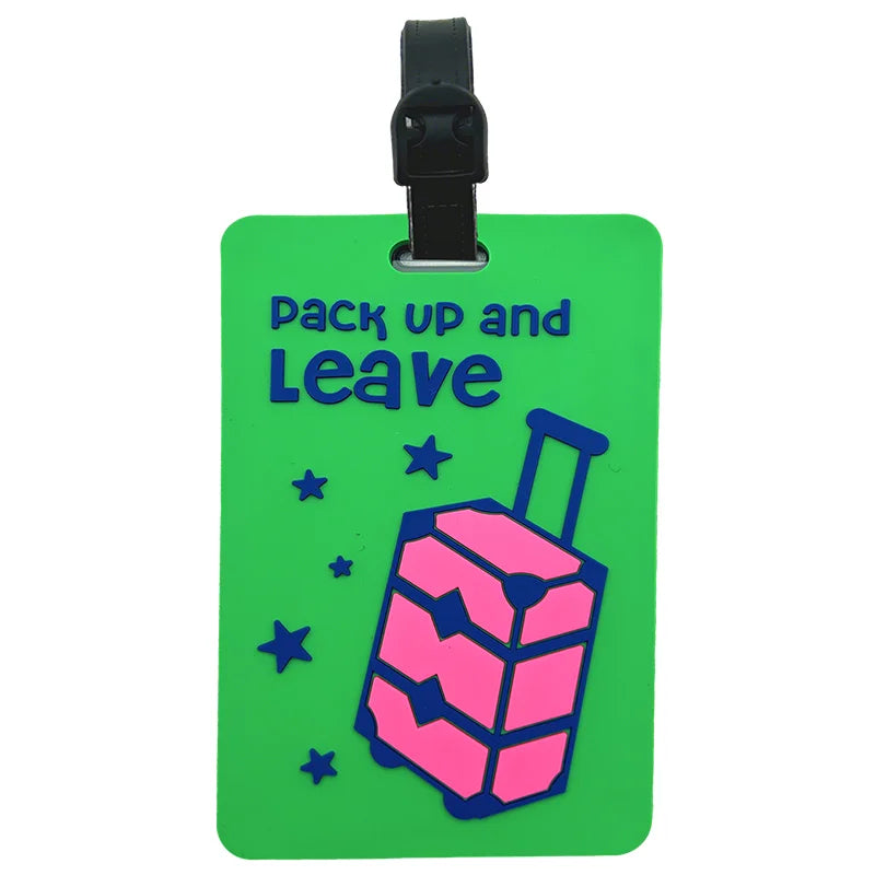 1/7PC PORTABLE TRAVEL ACCESSORIES LUGGAGE TRAVEL TAG SILICA GEL SUITCASE LABELS NAME ID ADDRESS TAGS BAGGAGE BOARDING TAG LABEL